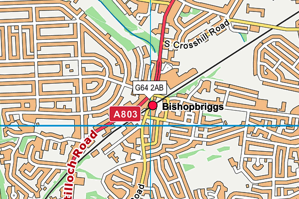 G64 2AB map - OS VectorMap District (Ordnance Survey)