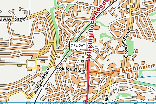 G64 2AT map - OS VectorMap District (Ordnance Survey)