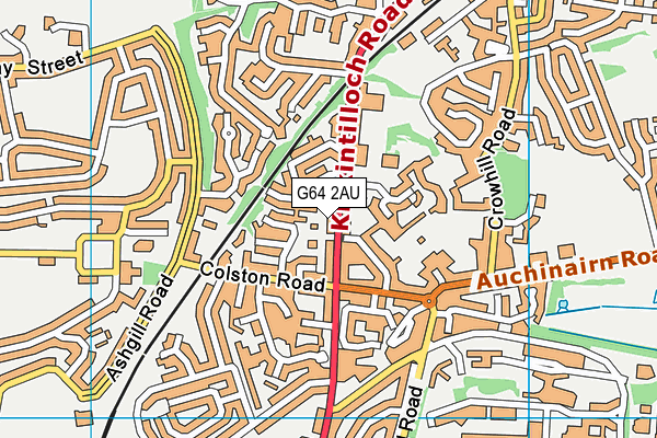 G64 2AU map - OS VectorMap District (Ordnance Survey)