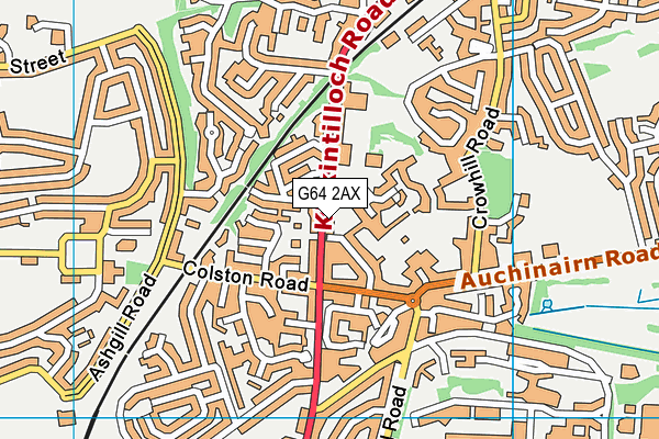 G64 2AX map - OS VectorMap District (Ordnance Survey)