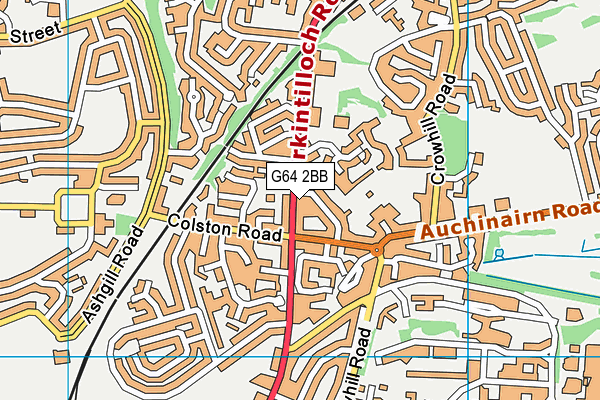 G64 2BB map - OS VectorMap District (Ordnance Survey)