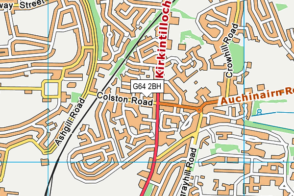 G64 2BH map - OS VectorMap District (Ordnance Survey)