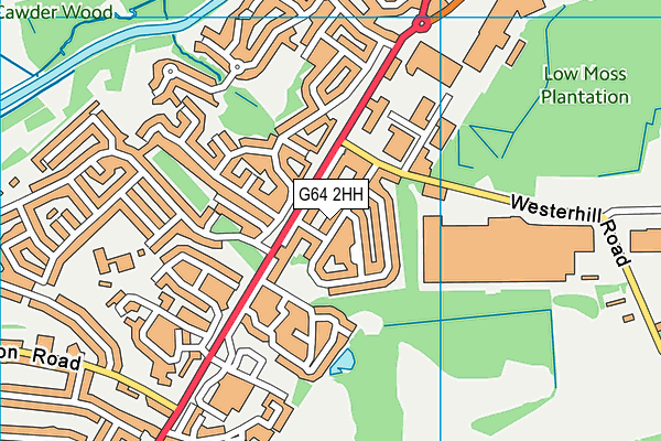 G64 2HH map - OS VectorMap District (Ordnance Survey)