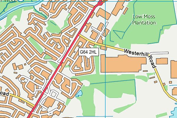 G64 2HL map - OS VectorMap District (Ordnance Survey)