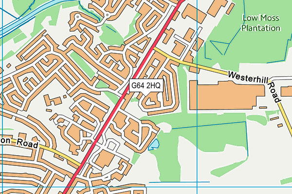 G64 2HQ map - OS VectorMap District (Ordnance Survey)