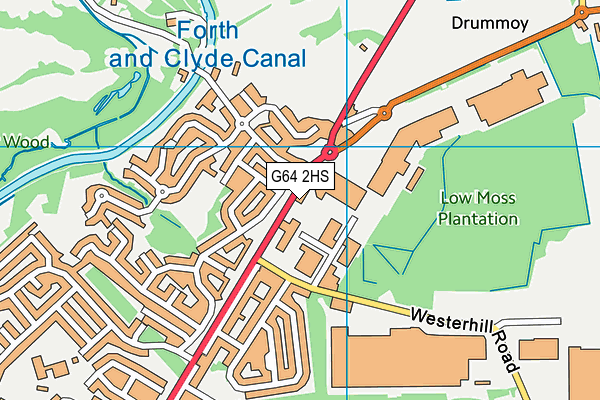 G64 2HS map - OS VectorMap District (Ordnance Survey)