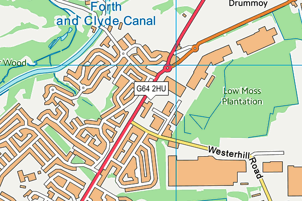 G64 2HU map - OS VectorMap District (Ordnance Survey)