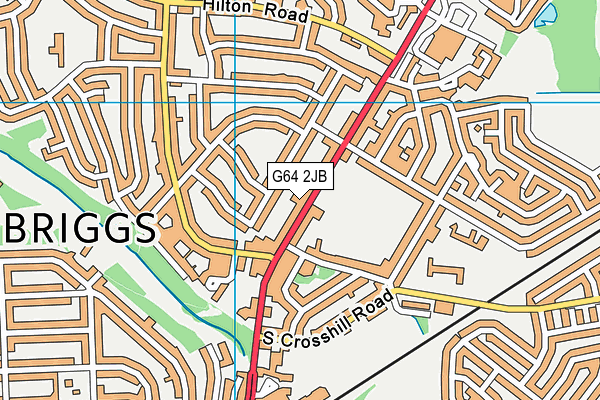 G64 2JB map - OS VectorMap District (Ordnance Survey)
