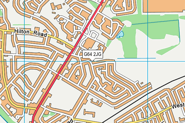 G64 2JG map - OS VectorMap District (Ordnance Survey)