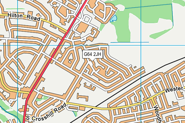 G64 2JH map - OS VectorMap District (Ordnance Survey)