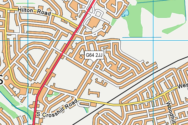 G64 2JJ map - OS VectorMap District (Ordnance Survey)