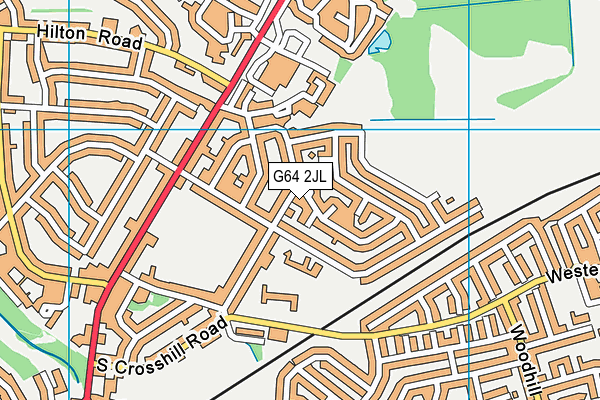 G64 2JL map - OS VectorMap District (Ordnance Survey)