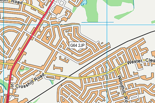 G64 2JP map - OS VectorMap District (Ordnance Survey)