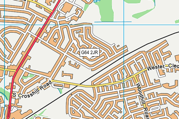 G64 2JR map - OS VectorMap District (Ordnance Survey)