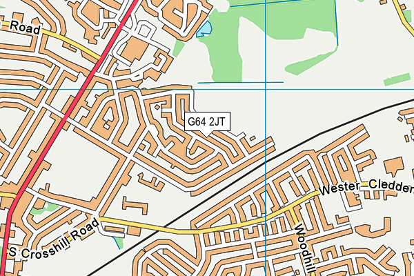 G64 2JT map - OS VectorMap District (Ordnance Survey)
