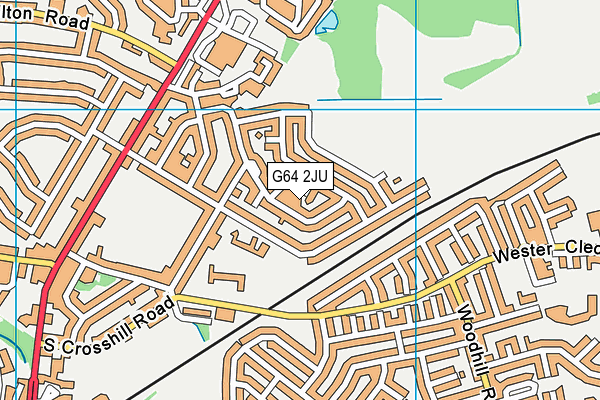 G64 2JU map - OS VectorMap District (Ordnance Survey)