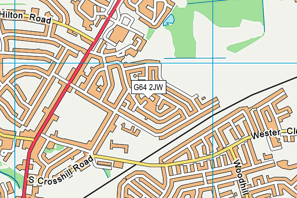 G64 2JW map - OS VectorMap District (Ordnance Survey)