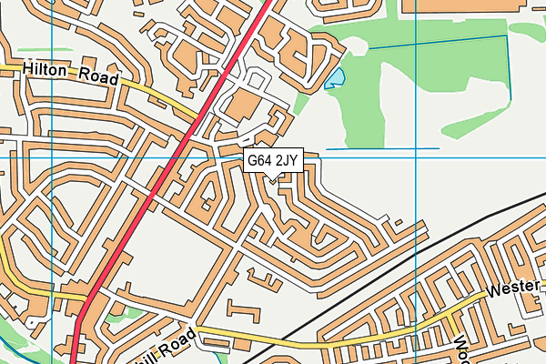 G64 2JY map - OS VectorMap District (Ordnance Survey)