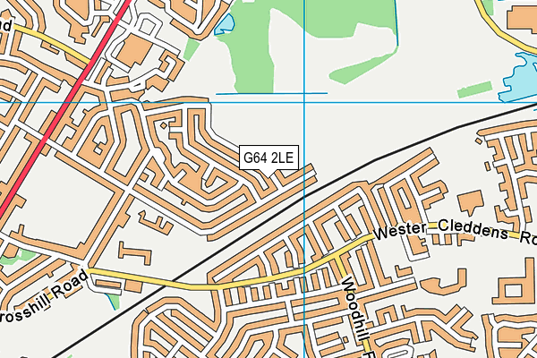 G64 2LE map - OS VectorMap District (Ordnance Survey)