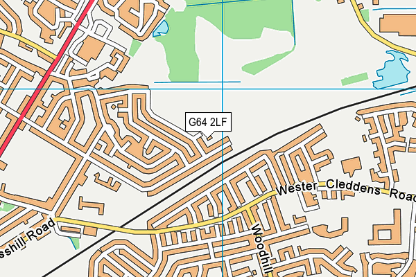 G64 2LF map - OS VectorMap District (Ordnance Survey)