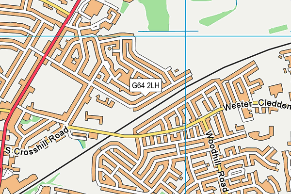 G64 2LH map - OS VectorMap District (Ordnance Survey)