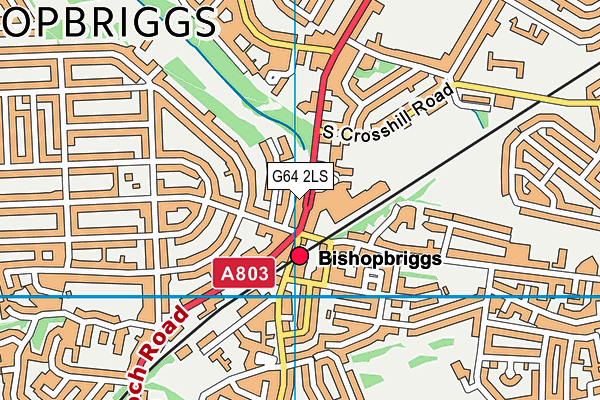 G64 2LS map - OS VectorMap District (Ordnance Survey)