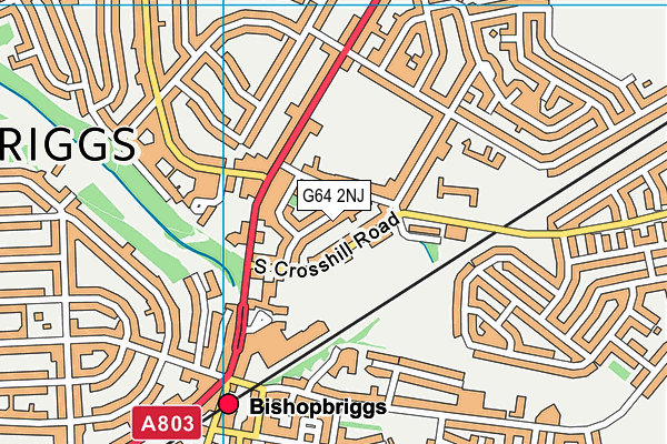 G64 2NJ map - OS VectorMap District (Ordnance Survey)