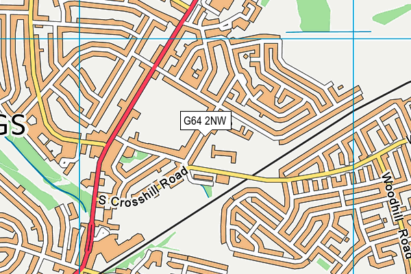 G64 2NW map - OS VectorMap District (Ordnance Survey)