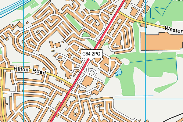 G64 2PQ map - OS VectorMap District (Ordnance Survey)