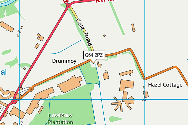 G64 2PZ map - OS VectorMap District (Ordnance Survey)