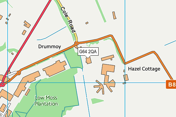 G64 2QA map - OS VectorMap District (Ordnance Survey)