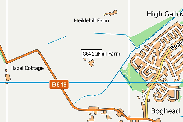 G64 2QF map - OS VectorMap District (Ordnance Survey)