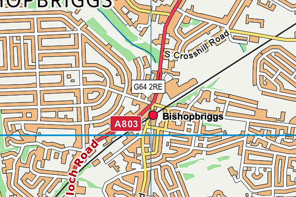 G64 2RE map - OS VectorMap District (Ordnance Survey)