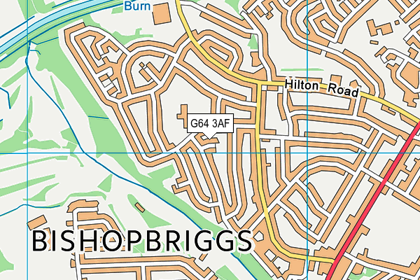 G64 3AF map - OS VectorMap District (Ordnance Survey)