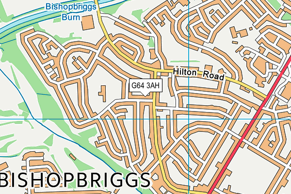 G64 3AH map - OS VectorMap District (Ordnance Survey)