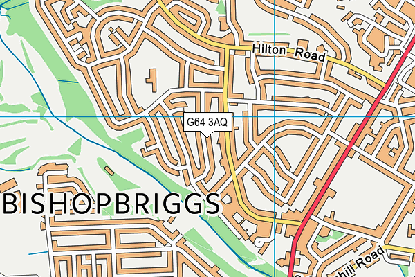 G64 3AQ map - OS VectorMap District (Ordnance Survey)