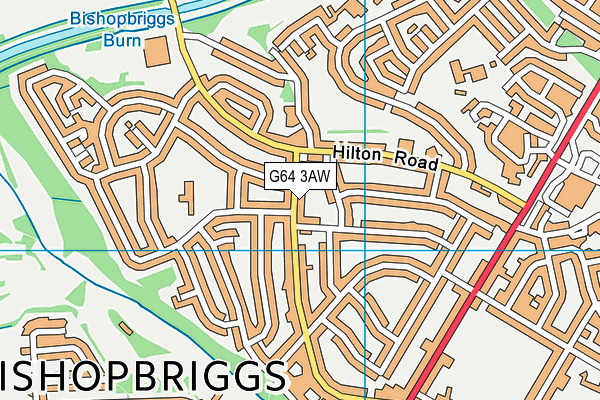 G64 3AW map - OS VectorMap District (Ordnance Survey)