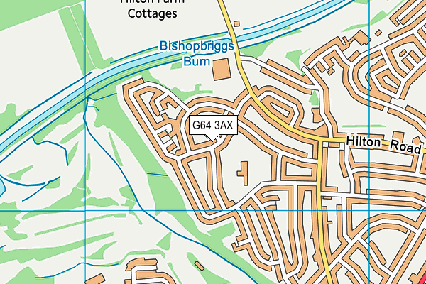 G64 3AX map - OS VectorMap District (Ordnance Survey)