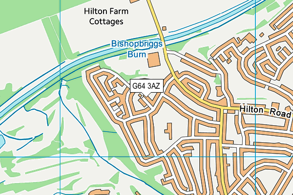 G64 3AZ map - OS VectorMap District (Ordnance Survey)