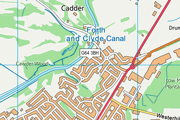 G64 3BH map - OS VectorMap District (Ordnance Survey)