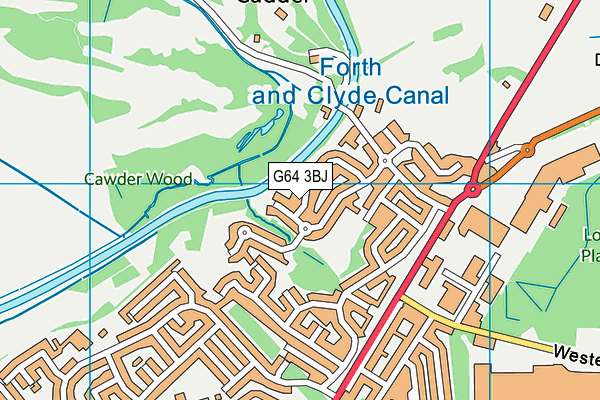 G64 3BJ map - OS VectorMap District (Ordnance Survey)