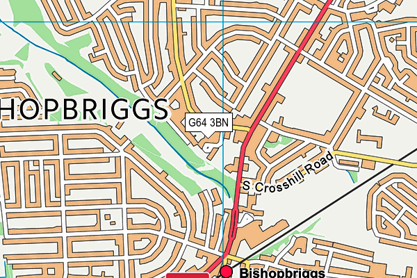 G64 3BN map - OS VectorMap District (Ordnance Survey)