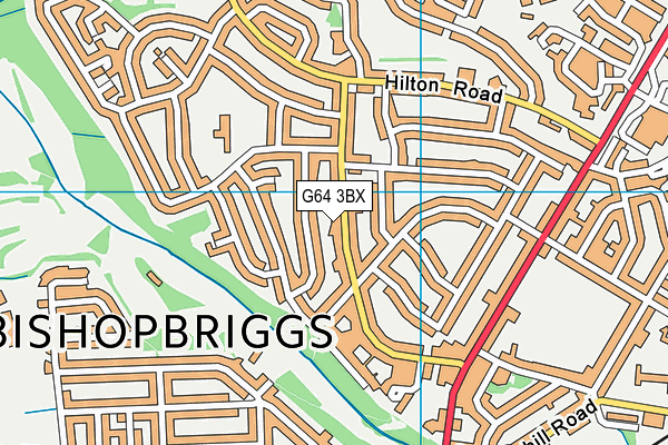 G64 3BX map - OS VectorMap District (Ordnance Survey)