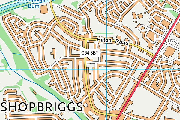 G64 3BY map - OS VectorMap District (Ordnance Survey)