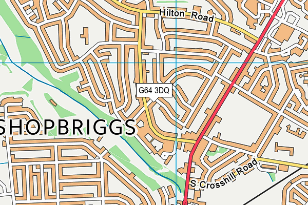 G64 3DQ map - OS VectorMap District (Ordnance Survey)