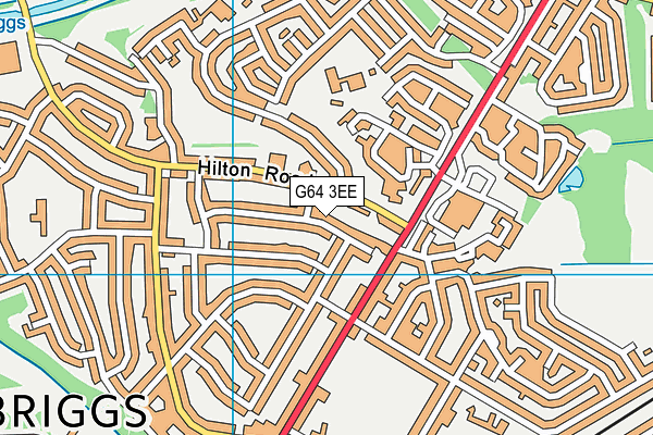 G64 3EE map - OS VectorMap District (Ordnance Survey)