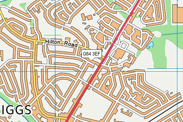 G64 3EF map - OS VectorMap District (Ordnance Survey)