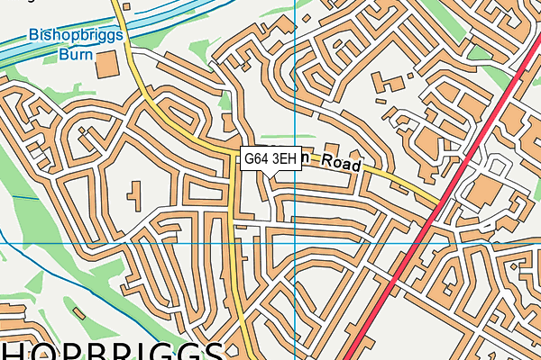 G64 3EH map - OS VectorMap District (Ordnance Survey)