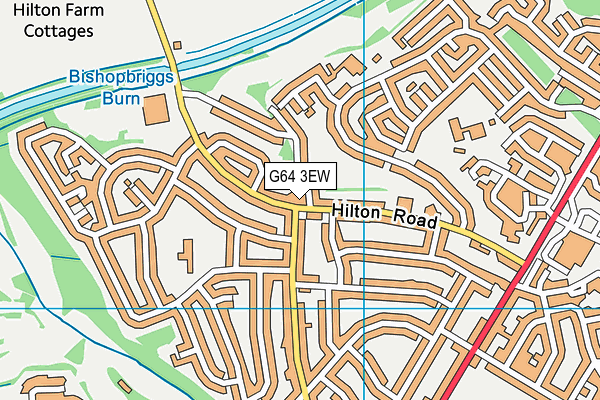 G64 3EW map - OS VectorMap District (Ordnance Survey)