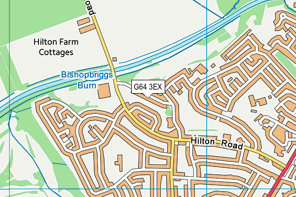 G64 3EX map - OS VectorMap District (Ordnance Survey)